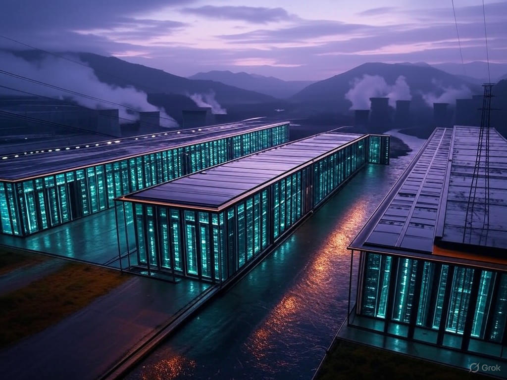 AI Data Center at Dusk