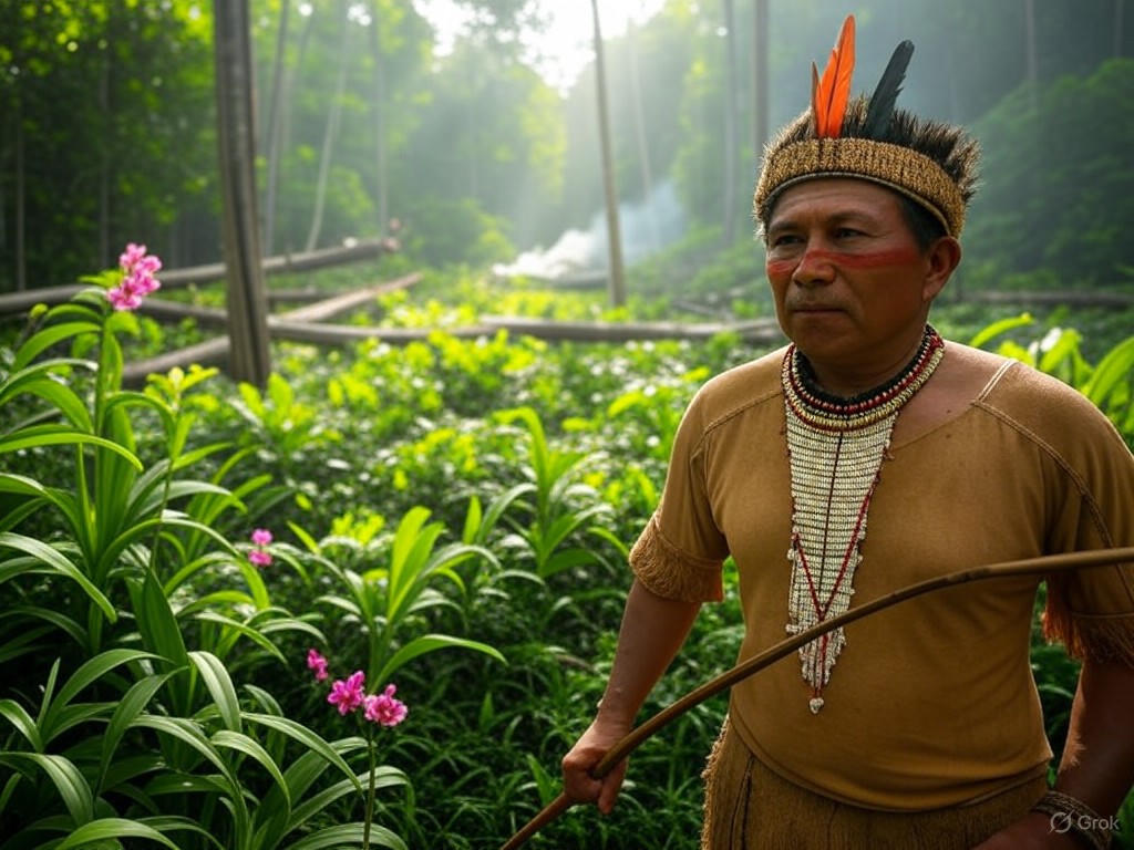 Indigenous guardian in the Amazon