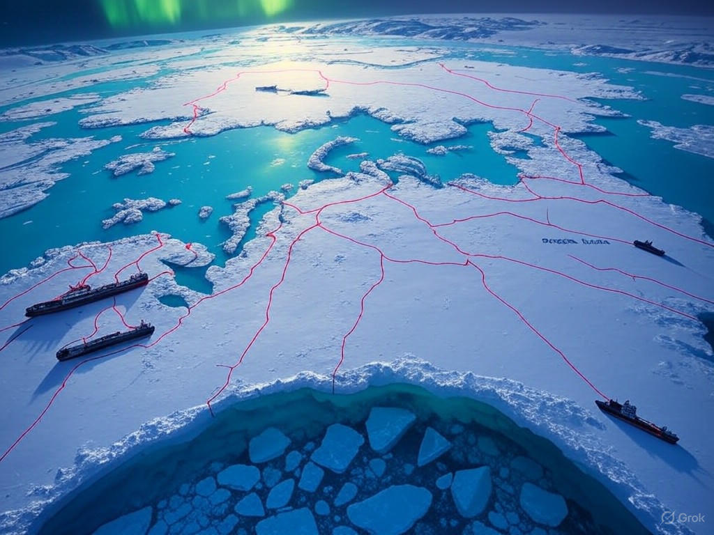 Arctic Shipping Routes Map