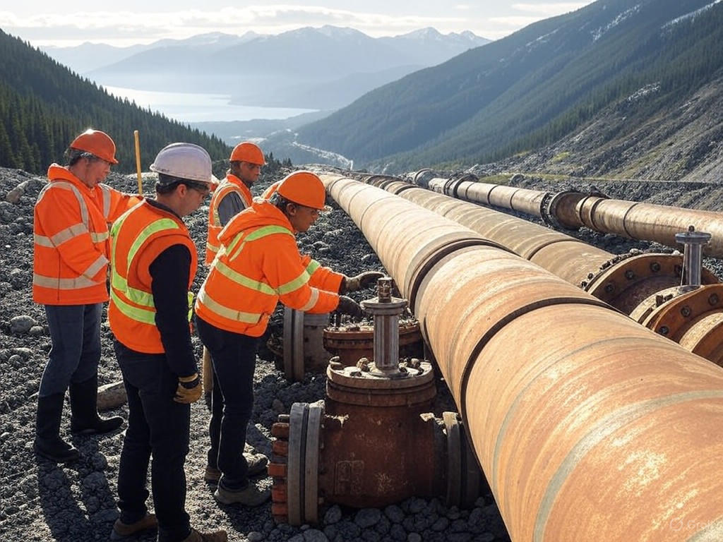 Workers maintaining BC energy infrastructure