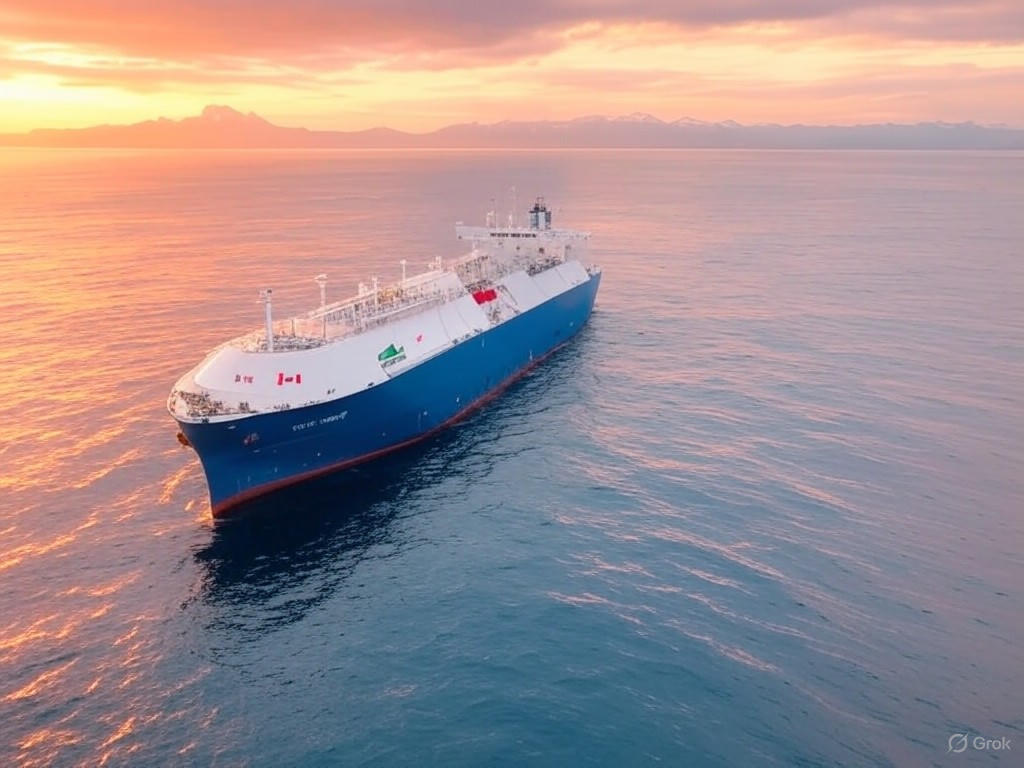 BC LNG Tanker in Transit