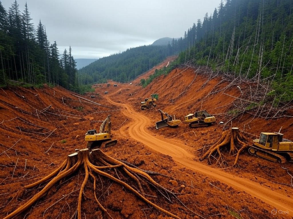 Deforestation Along BC's Proposed Pipeline Route