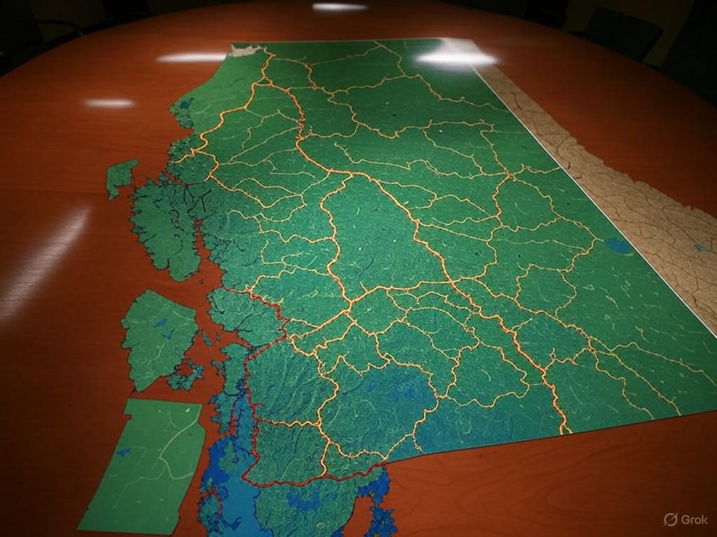 Map highlighting British Columbia's trade routes