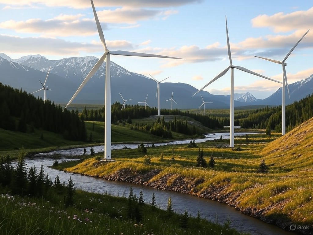 Wind turbines in BC interior