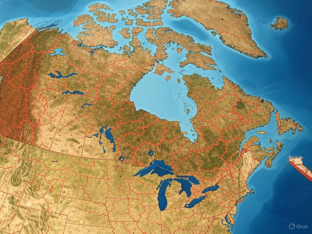 Energy trade routes map