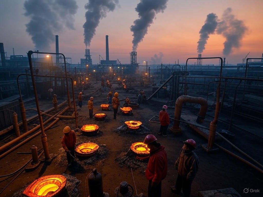 Chinese Steel Factory Emissions