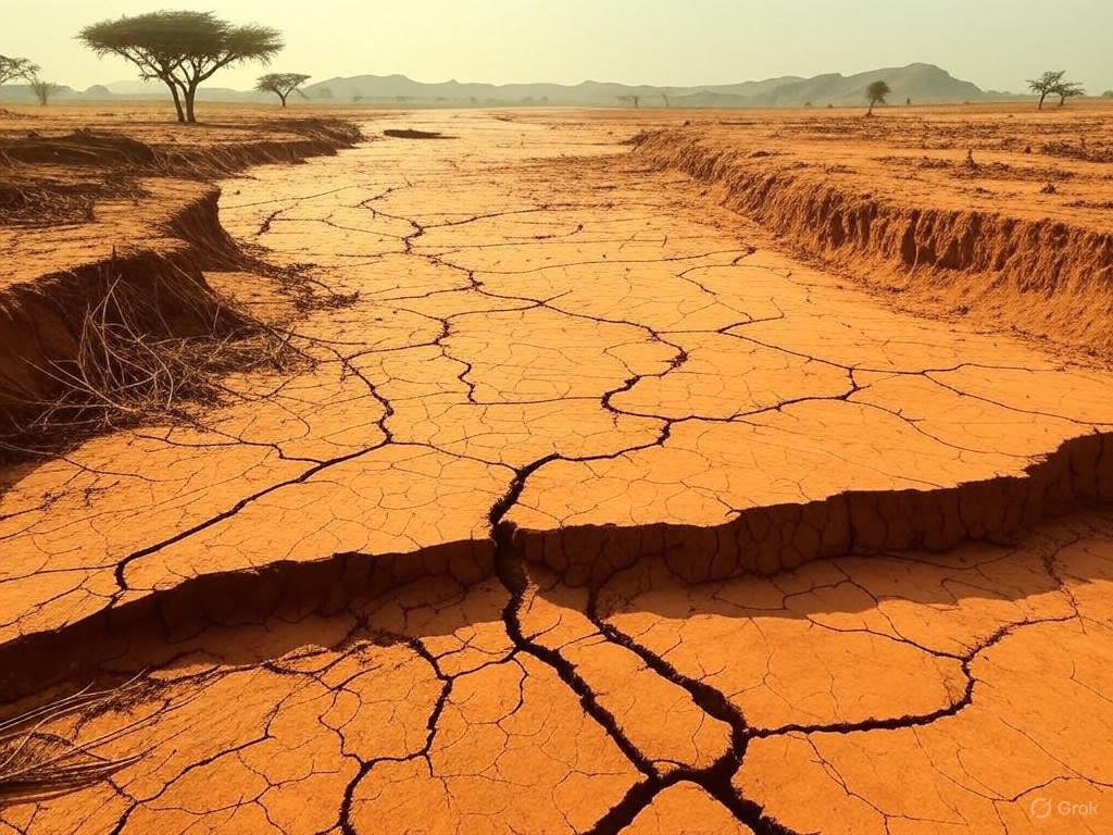 Dried Riverbed in the Sahel