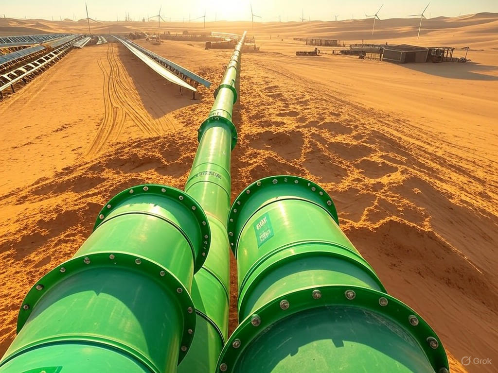 Green hydrogen pipeline in Egypt