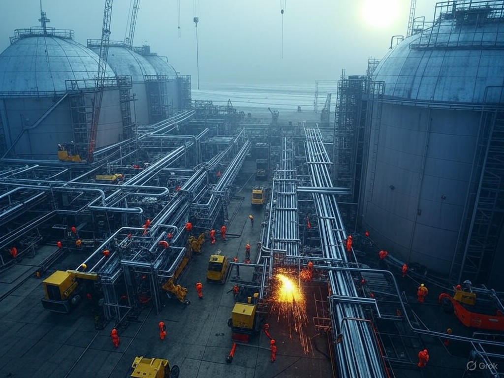European LNG terminal under construction