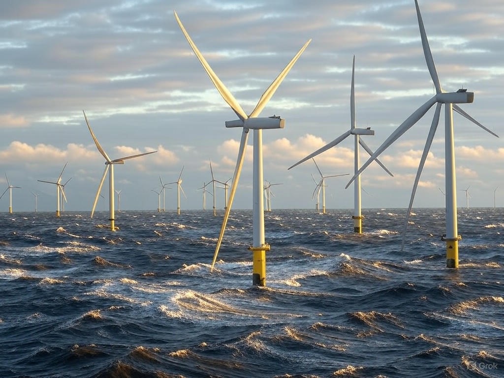Offshore wind farm in the North Sea