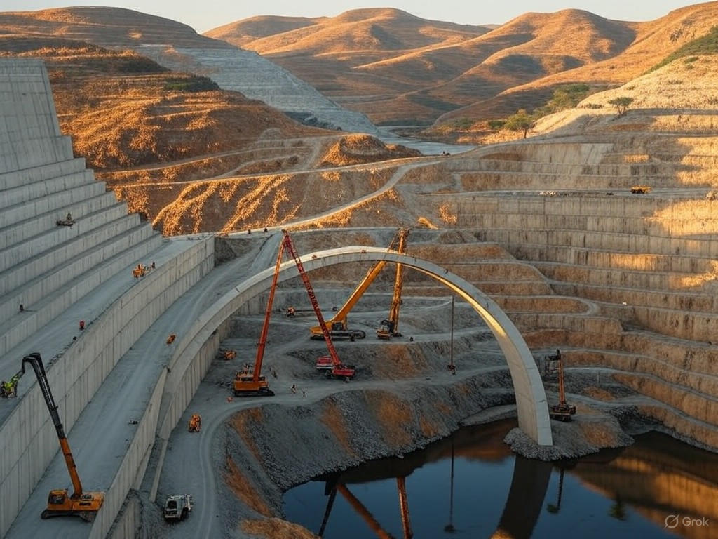 Ethiopia's Grand Renaissance Dam under construction