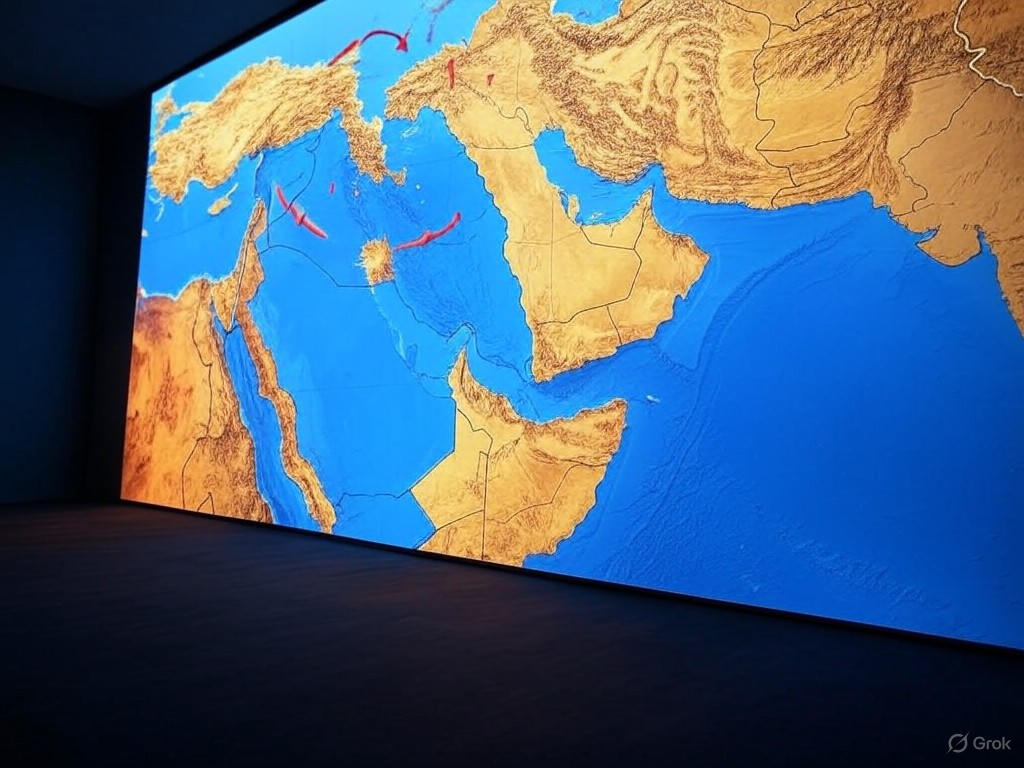 Map of Middle East tensions