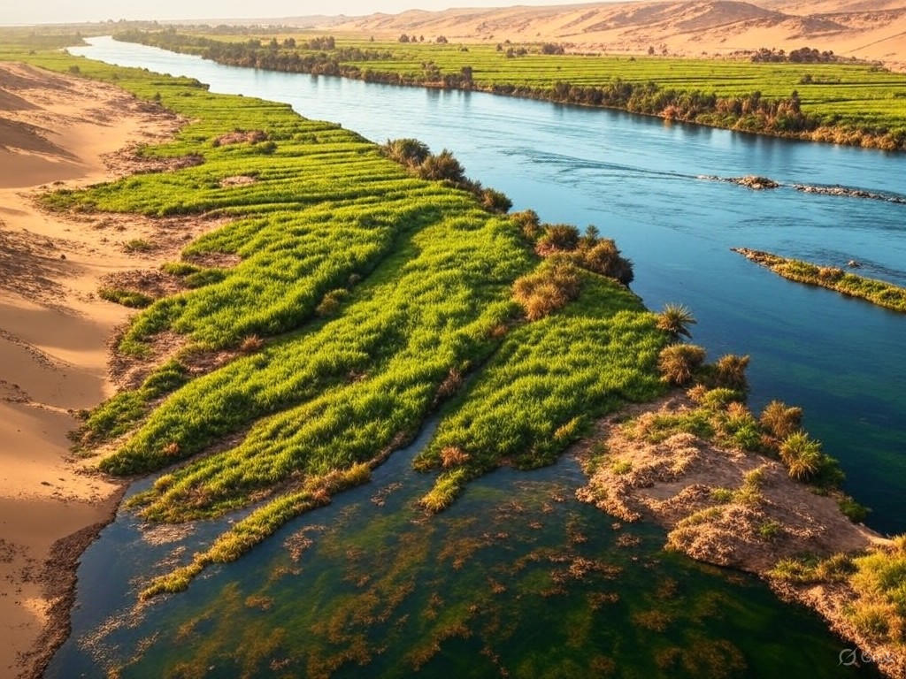 Nile River valley in Egypt