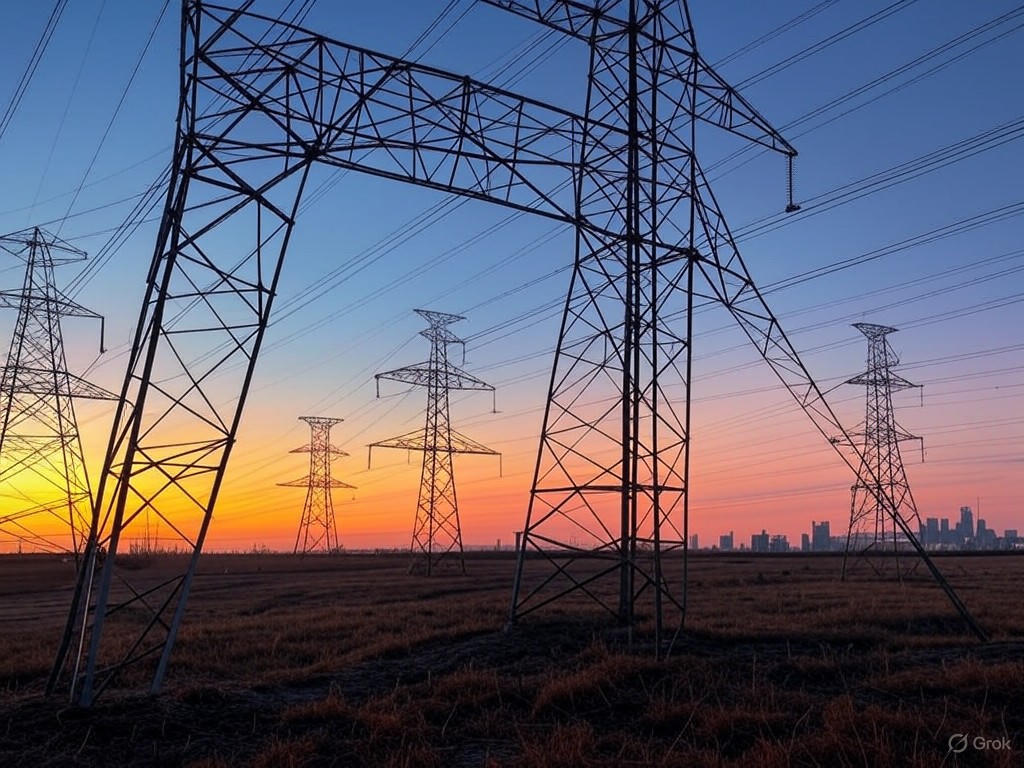 Ontario Power Grid at Dusk