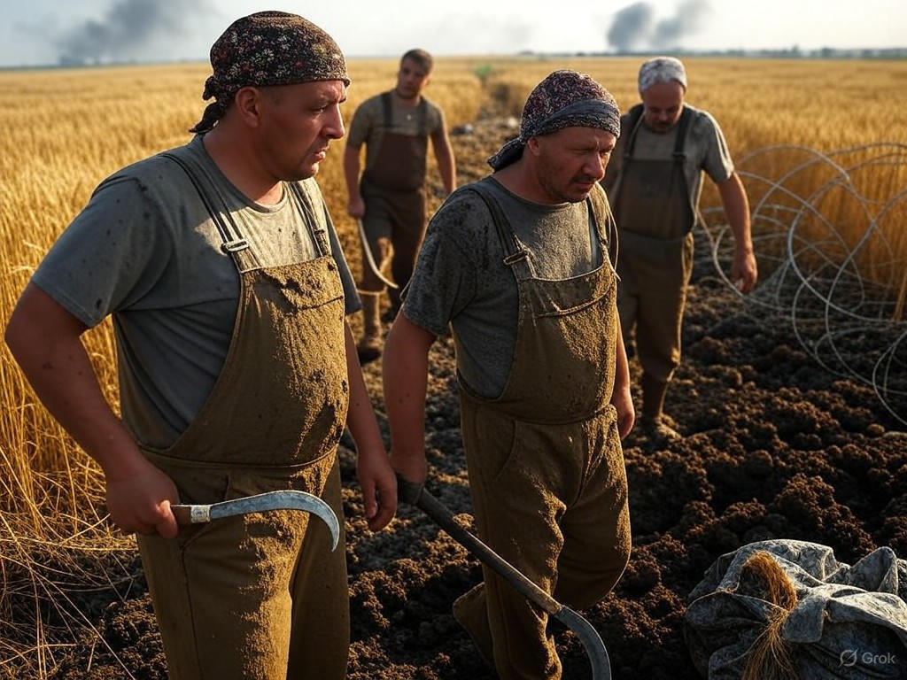Ukrainian farmers navigating war-torn fields