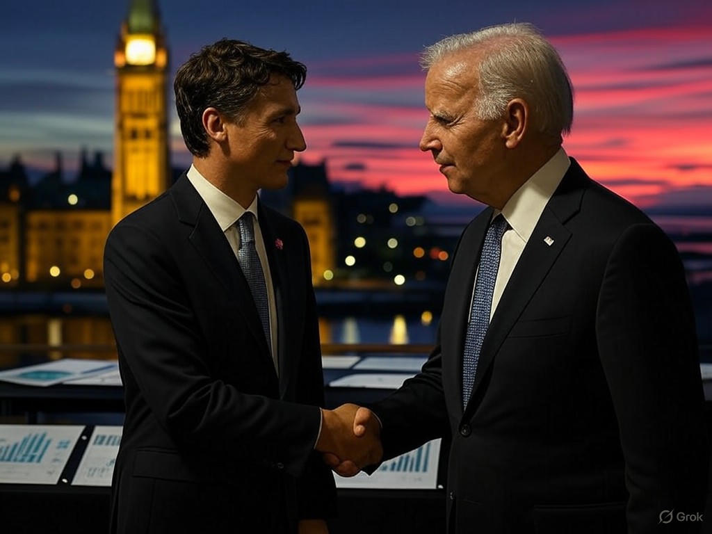 Diplomatic Handshake in Ottawa