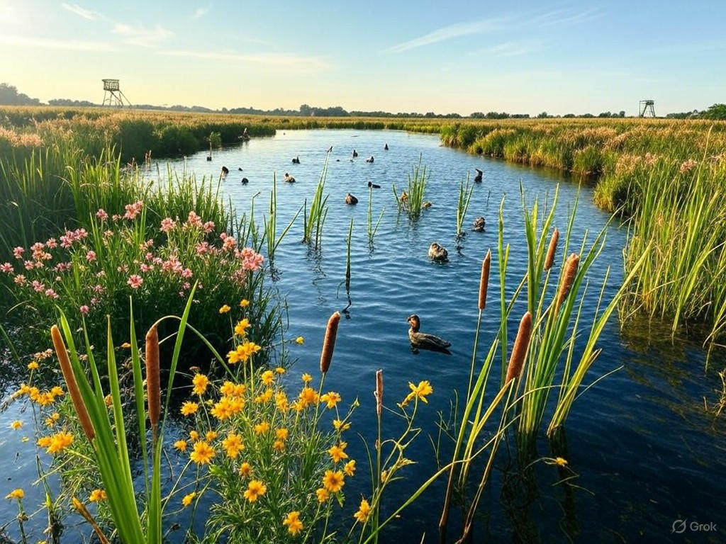 Restored wetland ecosystem